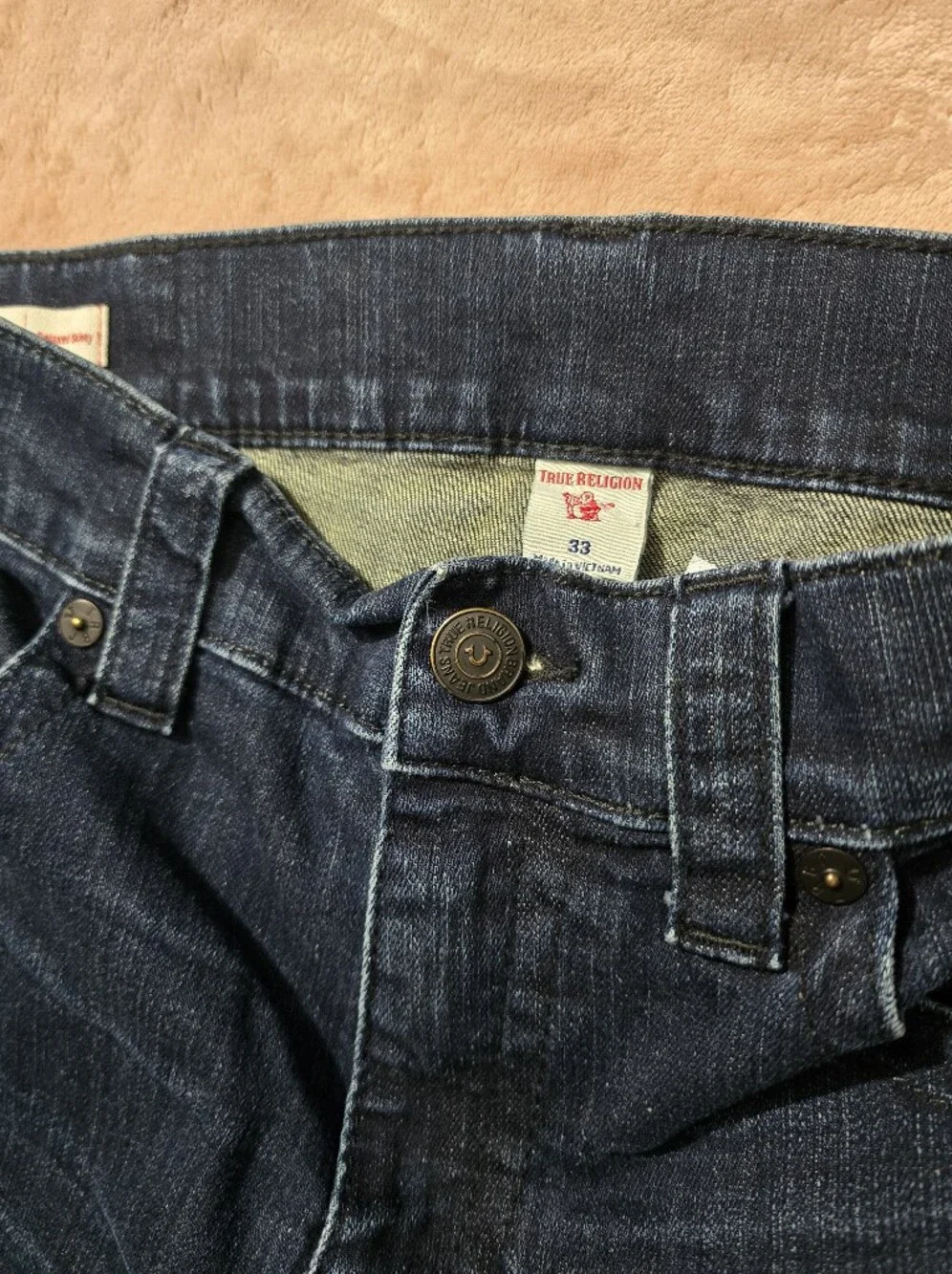 True Religion Rocco Relaxed Skinny Jeans Size 33